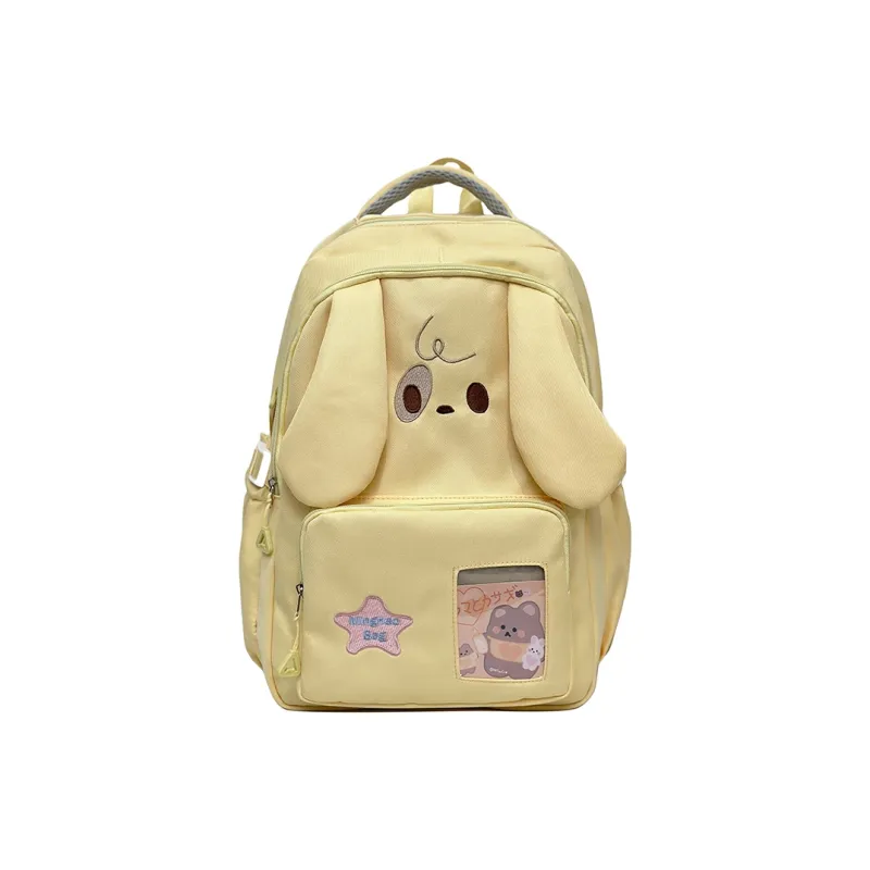 Alcohol Dragon Nylon Backpack Regular Unisex Pink/Black/Yellow/Blue-1