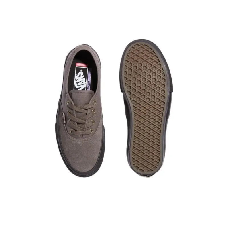 Vans Skate Authentic Anti Slip Wear Resistant Low Top Skateboard Shoes Unisex Brown-3
