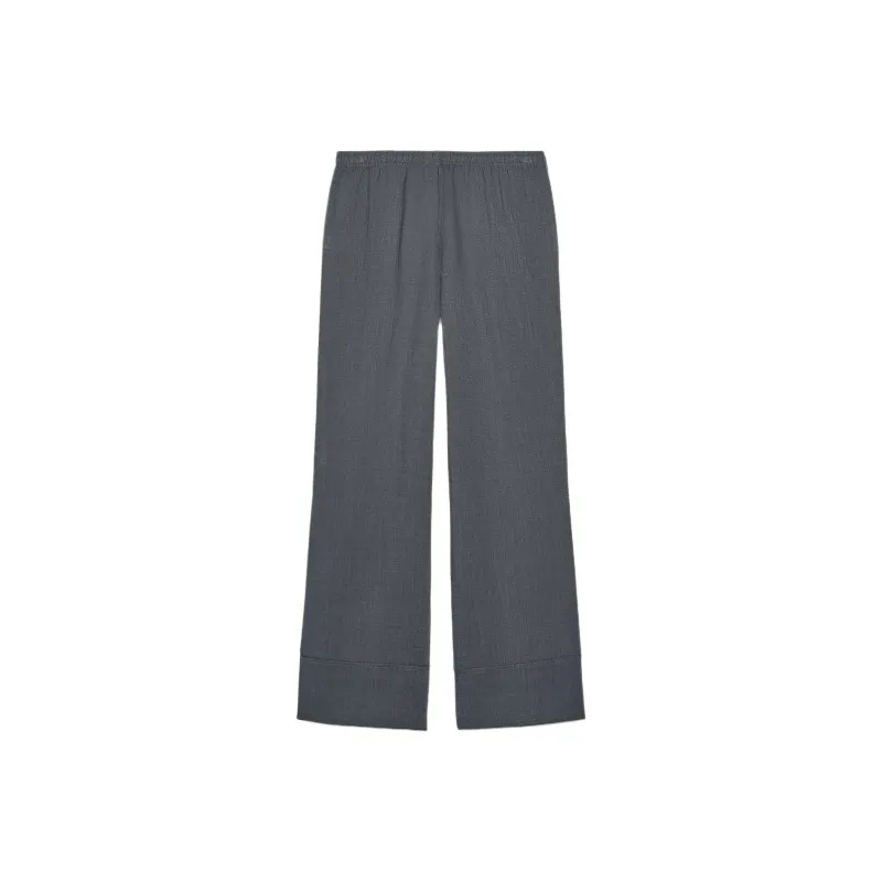 ZARA Casual Pants Women's Washed Brown Black-1