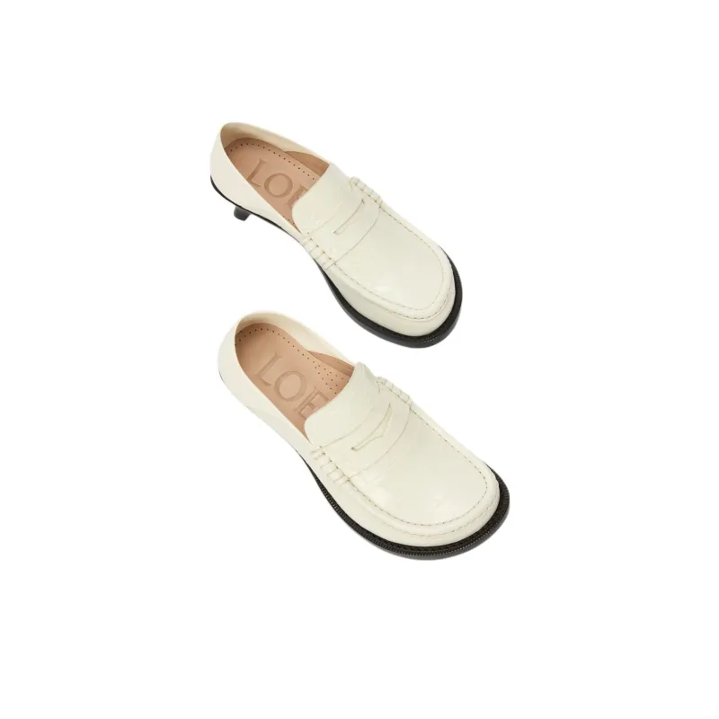 LOEWE Campo Irregular Heel High Heels 4.5cm Women's White-2
