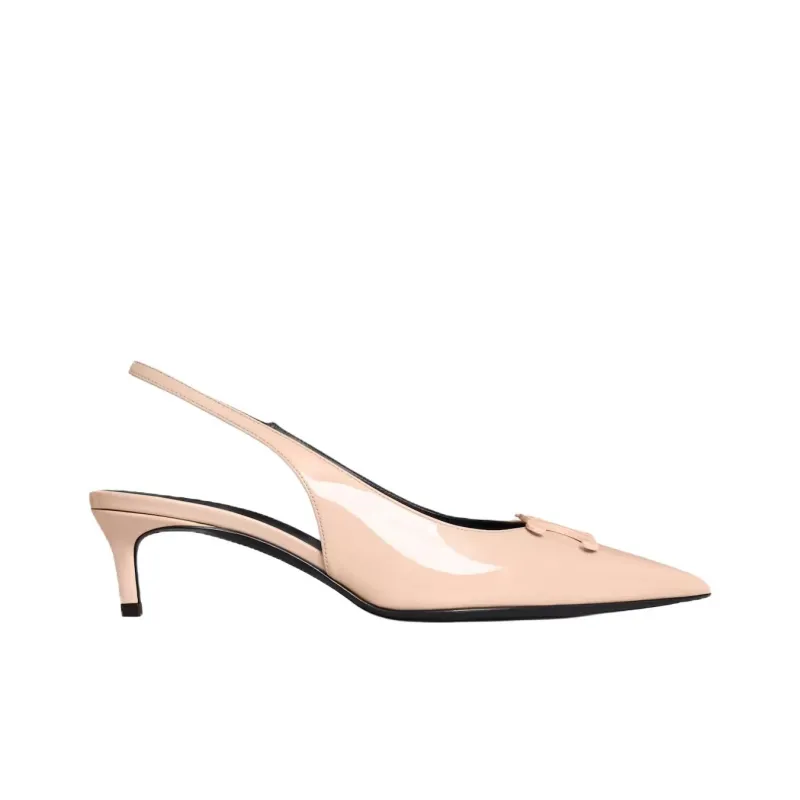 CELINE Triomphe Alma Slim Heel High Heels 5cm Women's Pink-1
