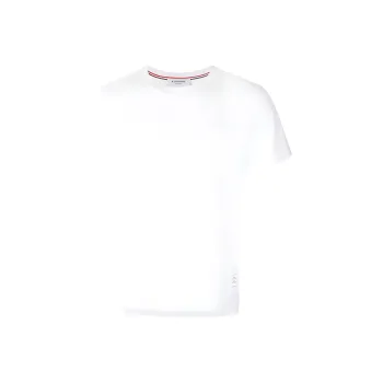 THOM BROWNE Logo Patch Crewneck T Shirt