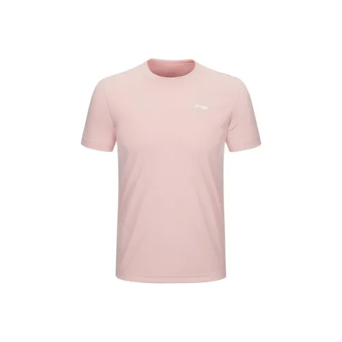 LiNing T Shirt Men's Cherry Blossom Pink