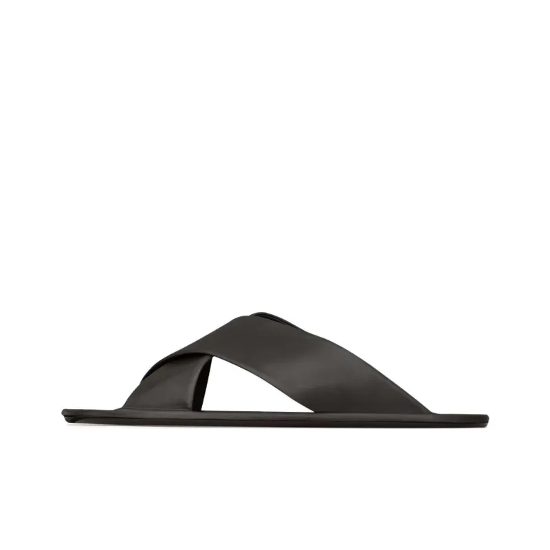 SAINT LAURENT Slide Slippers Women's Black-0