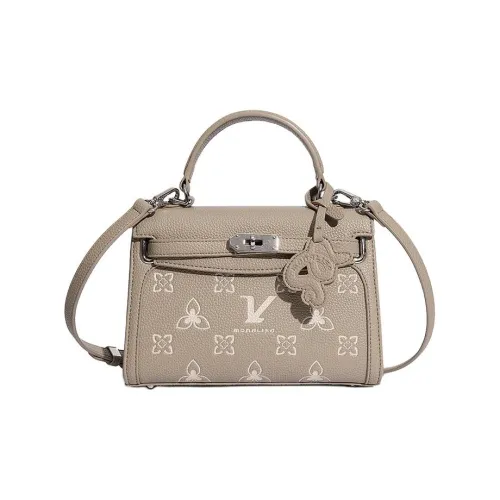Monna Lisa Cow Leather Handbag Women's Elephant Gray