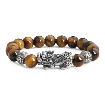 Lao Feng Xiang Tiger's Eye Stone Bracelets Men's