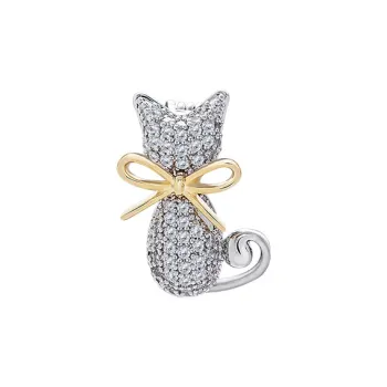 ROYALSASA Copper Faux Crystal Brooches Women's