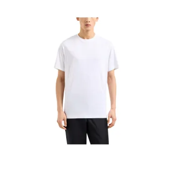 GIORGIO ARMANI Cotton interlock T shirt With Embroidered Logo
