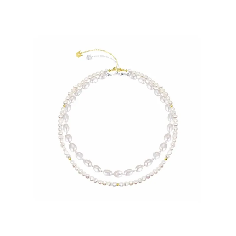 LELOUP Baroque Pearl Necklaces Women's White-2
