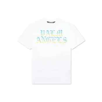 PALM ANGELS Degradé Logo Print Cotton T shirt