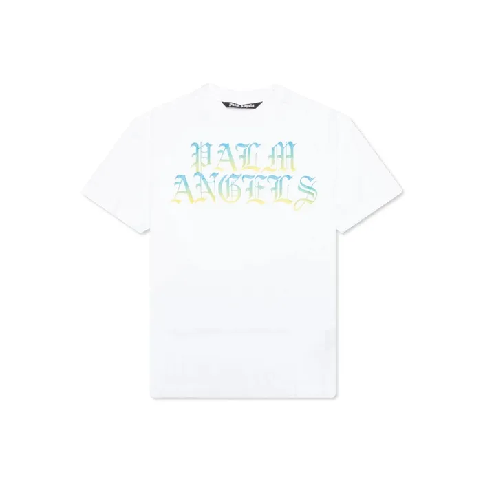 PALM ANGELS Degradé Logo Print Cotton T shirt-0