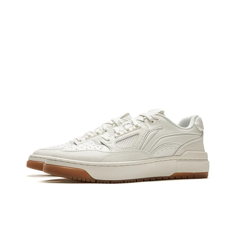 LiNing New Arrival Anti Slip Wear Resistant Low Top Skateboard Shoes Unisex Ivory-2