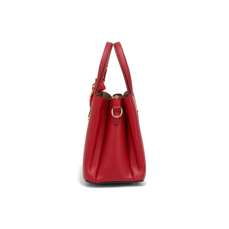 CLEVER& KETCH PU Tote, Shoulder Bag, Crossbody Bag, Handbag Regular Women's Red-4