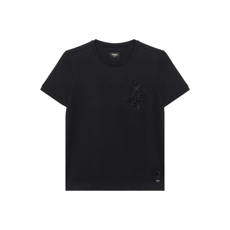 FENDI T Shirts Men Black-0