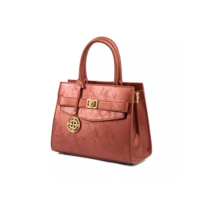 CLEVER& KETCH PU Shoulder Bag Crossbody Bag Handbag Women's Chinese Style Red-2