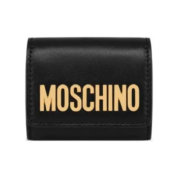 MOSCHINO Calfskin Wallet Women's Black