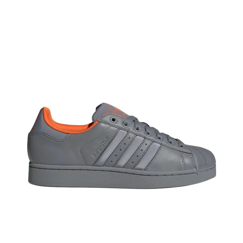 Adidas Originals Superstar 2 Anti Slip Wear Resistant Low Top Skateboard Shoes Unisex Gray-1