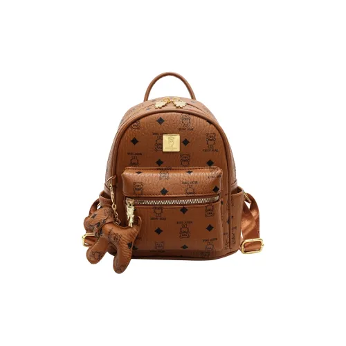 MINIPUDING PU Backpack Women's Multicolor