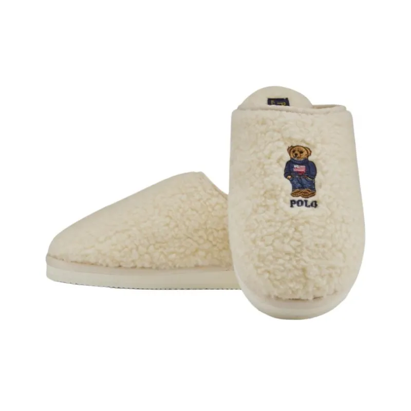 Polo Ralph Lauren Closed Toe Slippers Women's Ivory-4