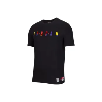 Jordan Set in Sleeve T Shirt Men's Black