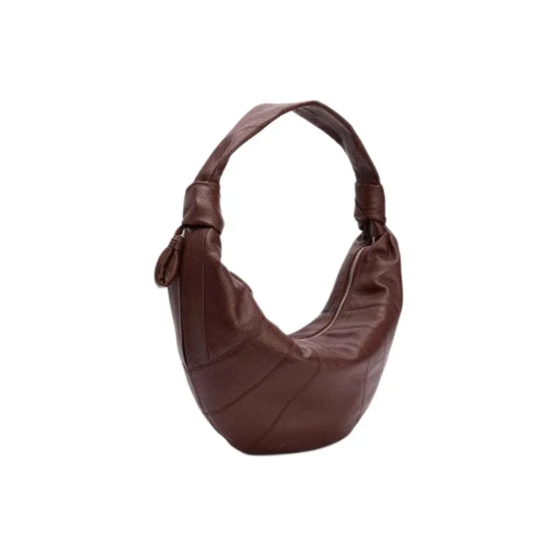 Lemaire Croissant Series Grain Cow Leather Croissant Bag, Handbag, Shoulder Bag Regular Women's Roasted Hickory Nut-1