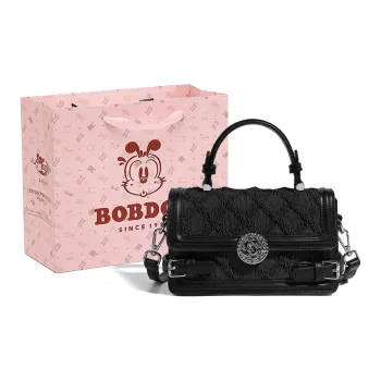 BOBDOG PU Laminated Textile Handbag Small Size Women's Black/Blue