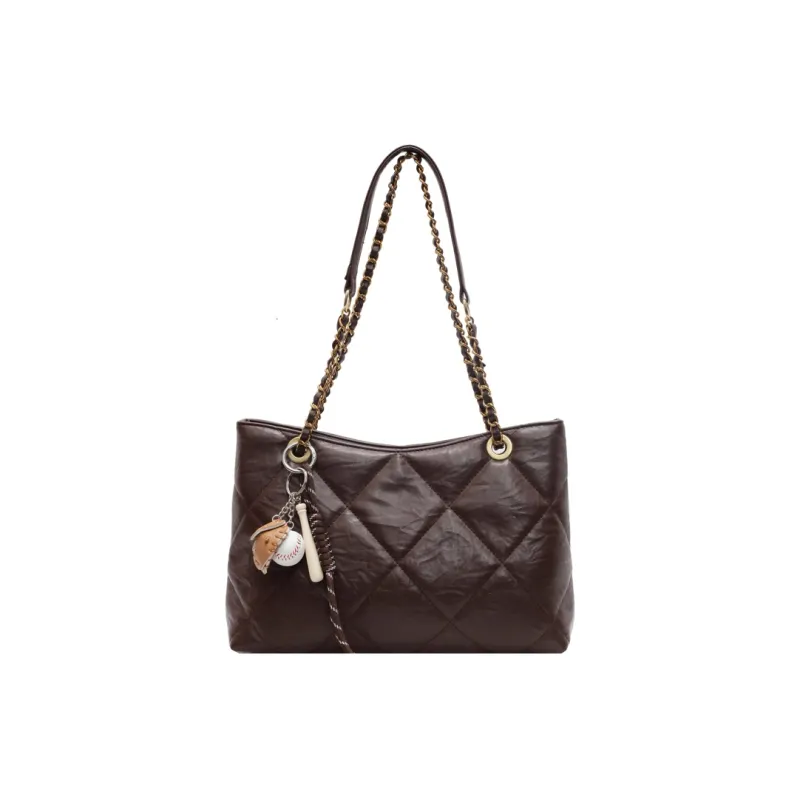 SURELAPTOP PU Shoulder Bag Regular Women's Ecru/Black/Coffee-15