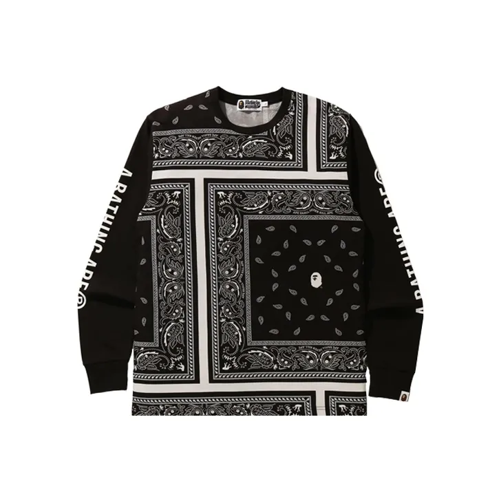 A BATHING APE Bandana Print L/S Tee-1