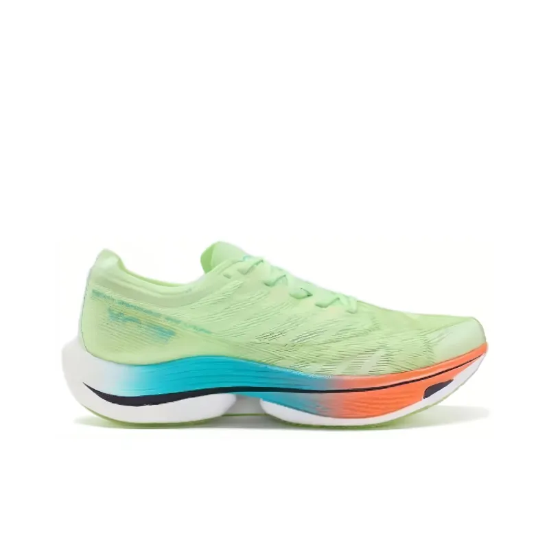 XTEP Racing 160X 5.0 Cushioning Wear Resistant Low Top Running Shoes Men's Green Red Blue-1
