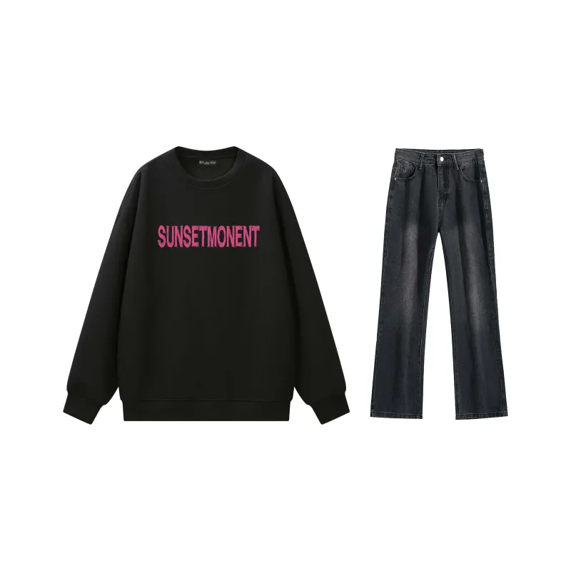 SUNSETMONENT Sweatshirt Set Unisex-1