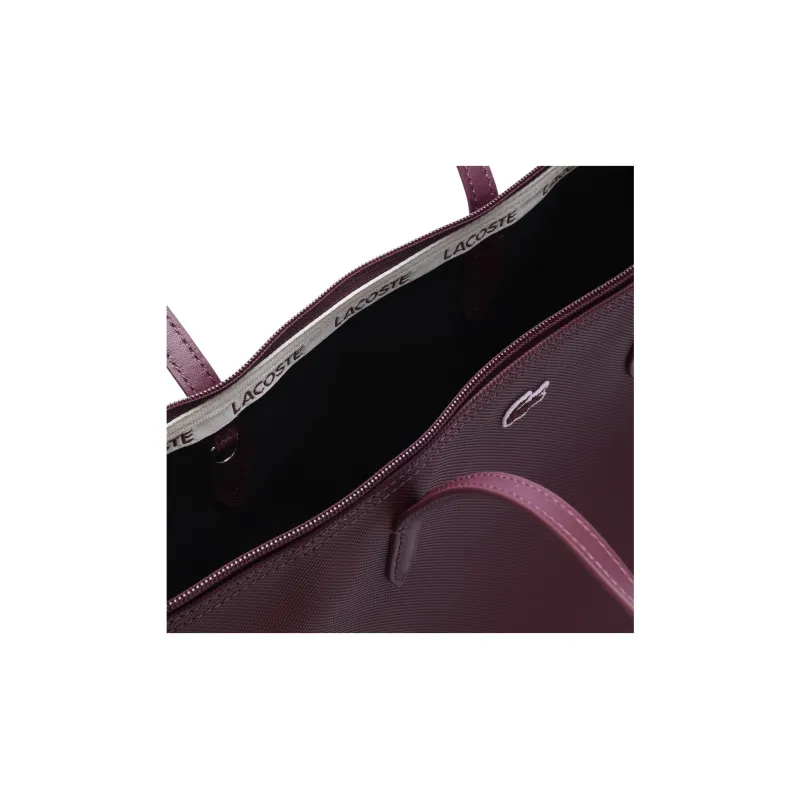 LACOSTE PVC Tote Bag Shopping Bag Shoulder Bag Handbag Regular Women's Plum Color-3