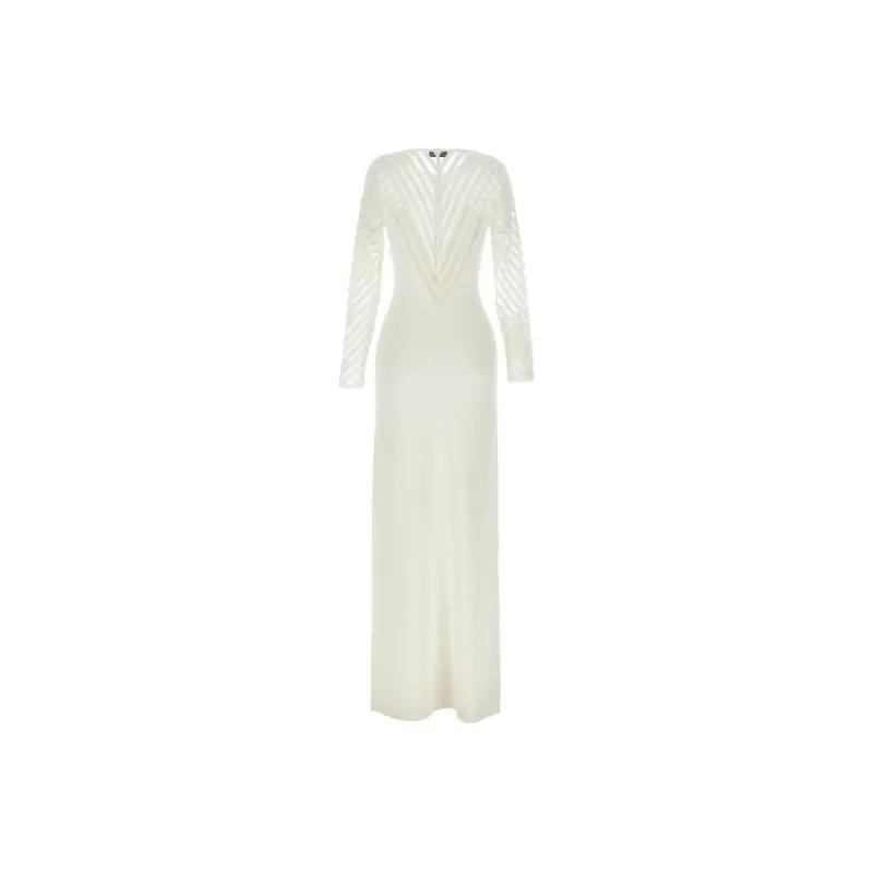 Elisabetta Franchi Transparency Details And Bows Red Carpet Dress-1
