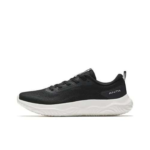 Anta Shenxing LITE Cushioning Wear Resistant Low Top Casual Running Shoes Women's Black White