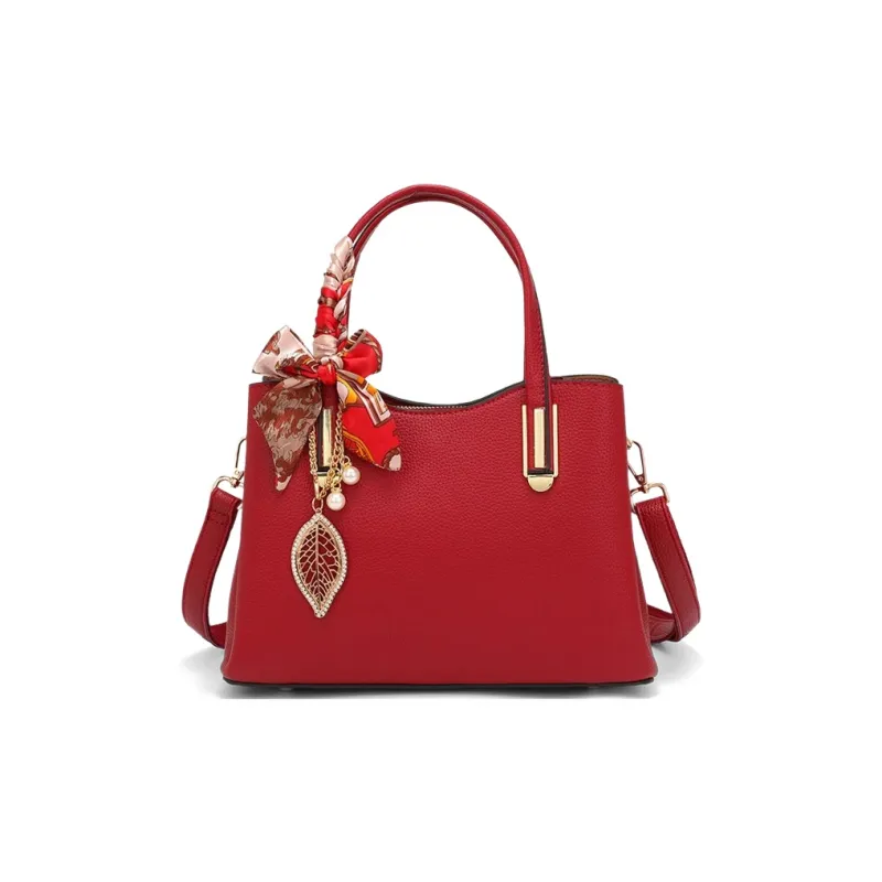 CLEVER& KETCH PU Tote, Shoulder Bag, Crossbody Bag, Handbag Regular Women's Red-1