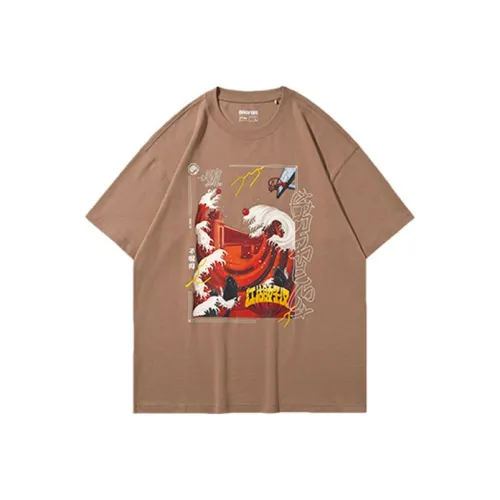 LINING T Shirts Men Gingerbread Umber