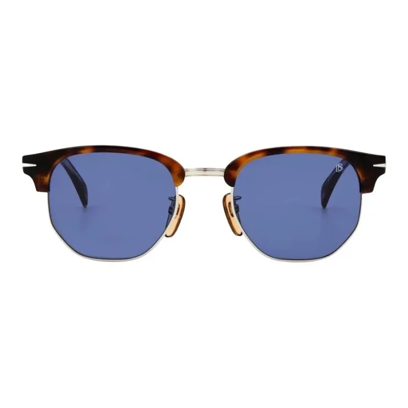 David Beckham Plastic Metal Browline Sunglasses Men's Tortoiseshell-1