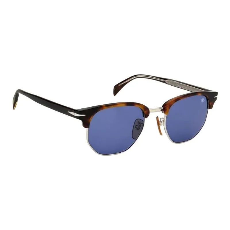 David Beckham Plastic Metal Browline Sunglasses Men's Tortoiseshell-2