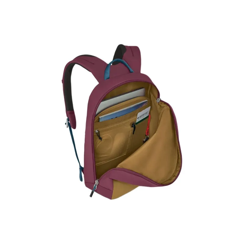 OSPREY Recycled Polyester Backpack Unisex Burgundy Red & Brown-4