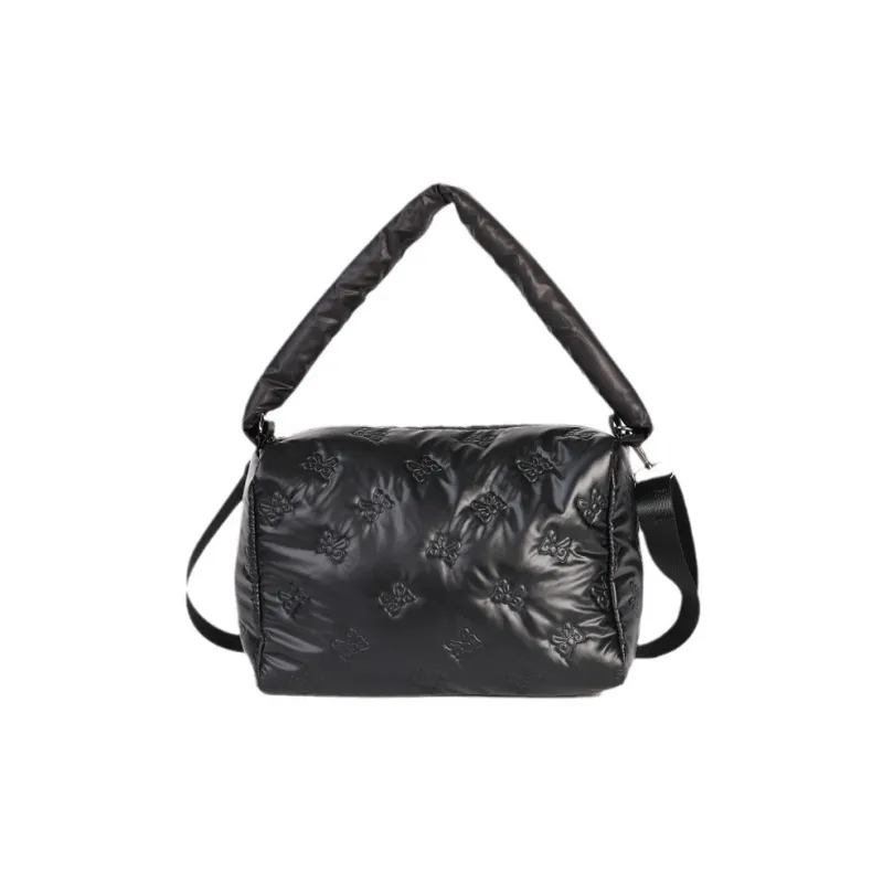 Boniu Cotton Makeup Bag Regular Unisex White/Pink/Black-1