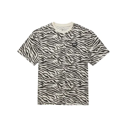 Vans Zebra Stripe Print Crewneck Drop Shoulder T Shirt Multicolor