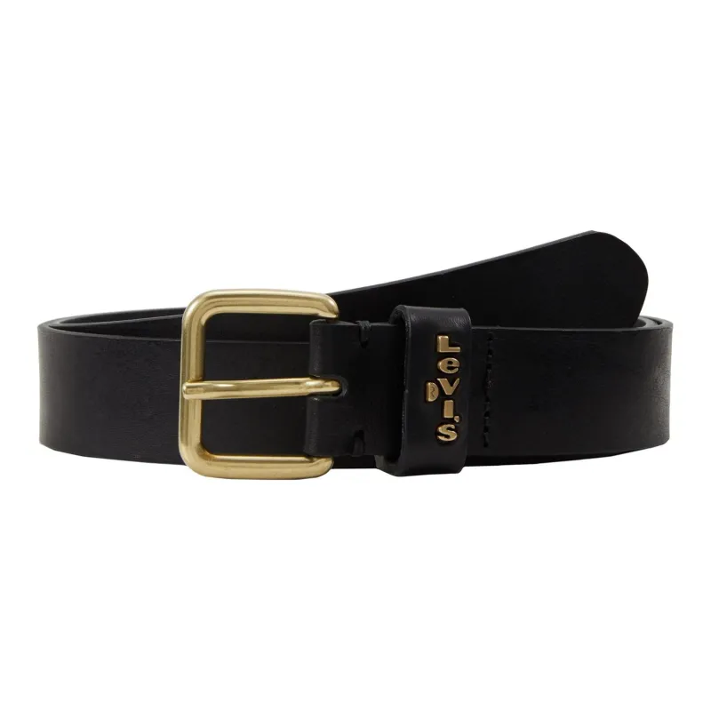 Levi's Genuine Leather Belts Women's Black Width 3cm-3