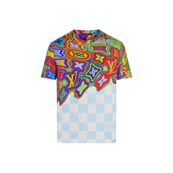 LOUIS VUITTON SS21 Monogram Dissolved Printed Crewneck Pullover Short Sleeve T shirt