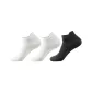 246199 Thin Ankle Socks 3 Pack (White/White/Black)