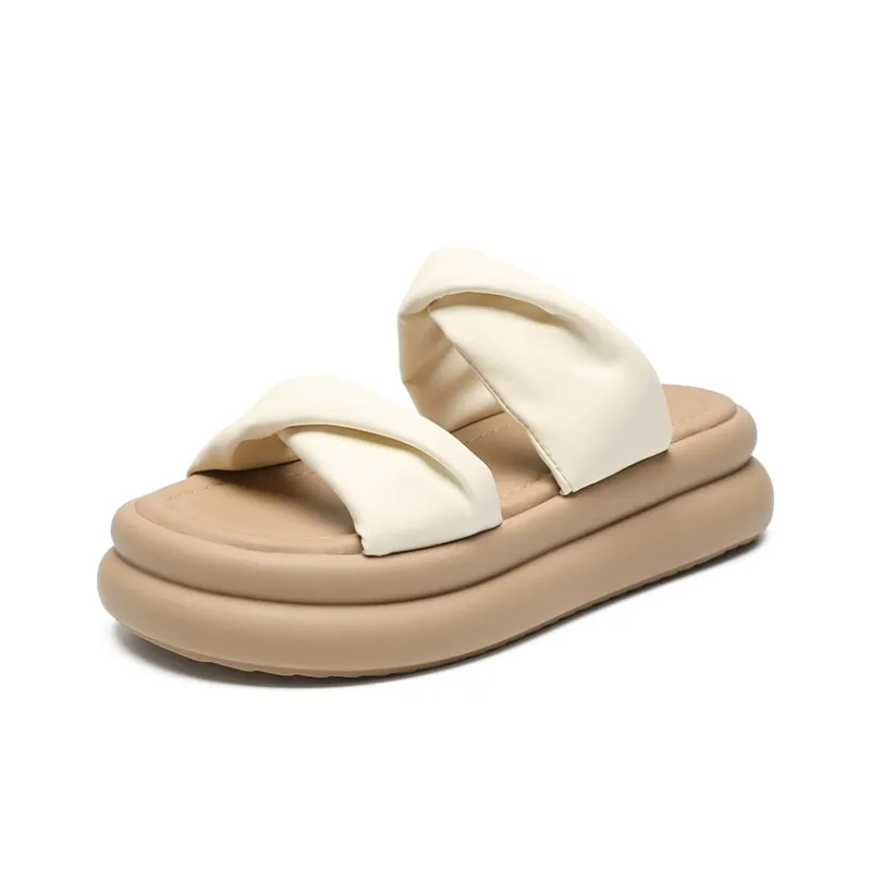ZHR Slide Slippers Women's Beige, Black-1