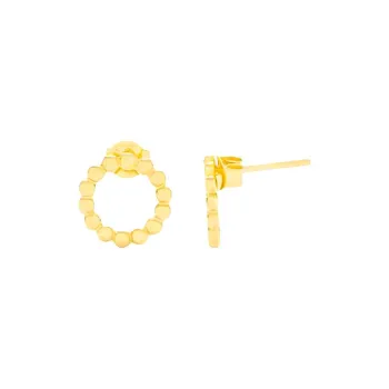 Radiant 925 Sterling Silver Earrings Women's Gold