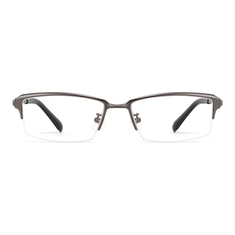 PULAIS Pure Titanium Square Sunglasses Unisex Black-4