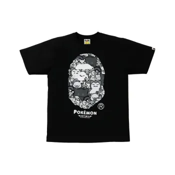 A BATHING APE X Pokemon Monotone Ape Head Tee #2
