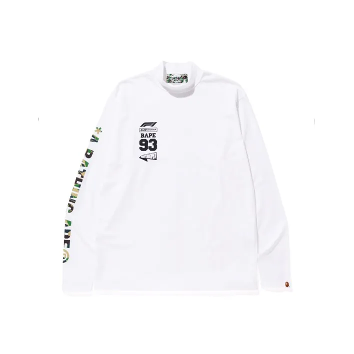Bape X F1 Mock Neck Long Sleeve Tee-0