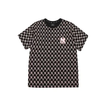 MLB New York Yankees T Shirts Unisex Black Pink Logo