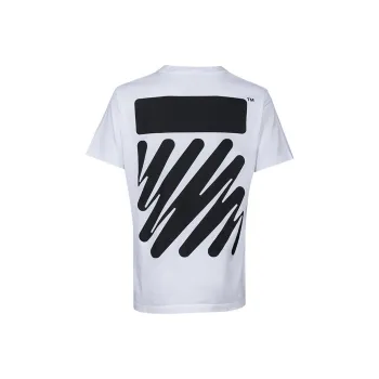 OFF WHITE Wave Diag Slim Short Sleeve Tee 